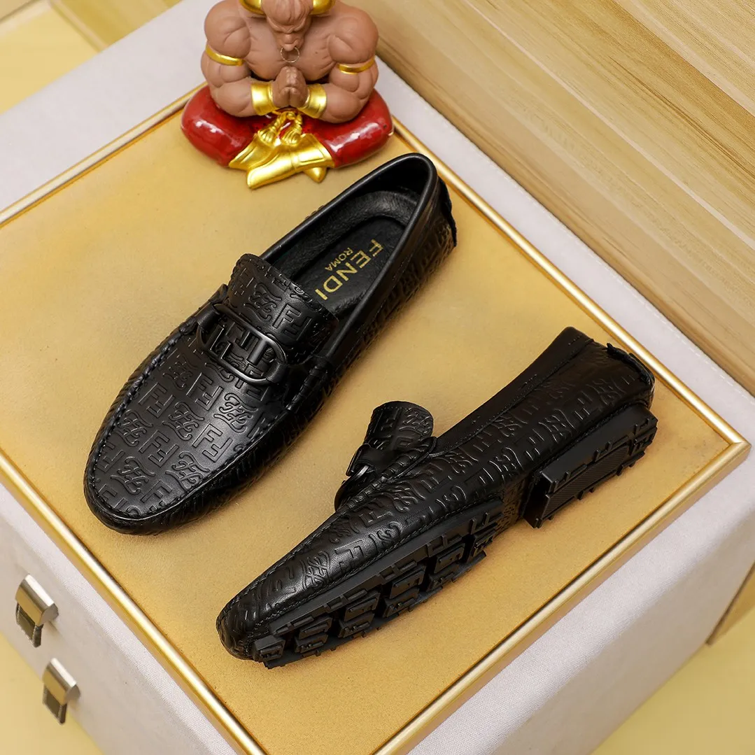 Men's shoes💰380💰💰[FENDI-FENDI] Classic new men's casual slip-on shoes🇨🇳Counter quality, original 1:1 high-quality workmanship💯The upper is made of imported first-layer cow Leather, 🐷leather lining, fashionable lazy beanie design 🌴casual Loaf style, with original raw rubber wear-resistant outsole 🌾definitely high-end and classy, only for drivers 🍀A must-have for trendy men, @@optional! 🍓Code number 38-44 (45🉑️customized, non-refundable and non-exchangeable)